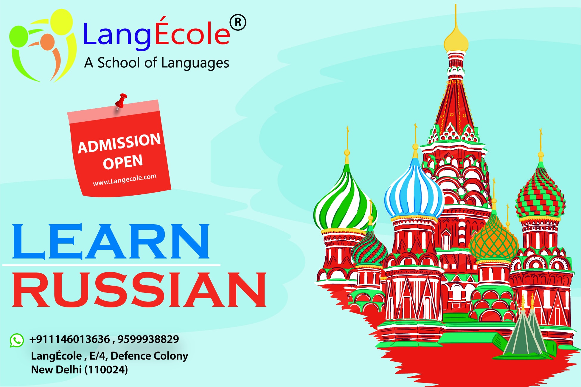 Learn russian language, language institute in delhi, bangalore, langecole