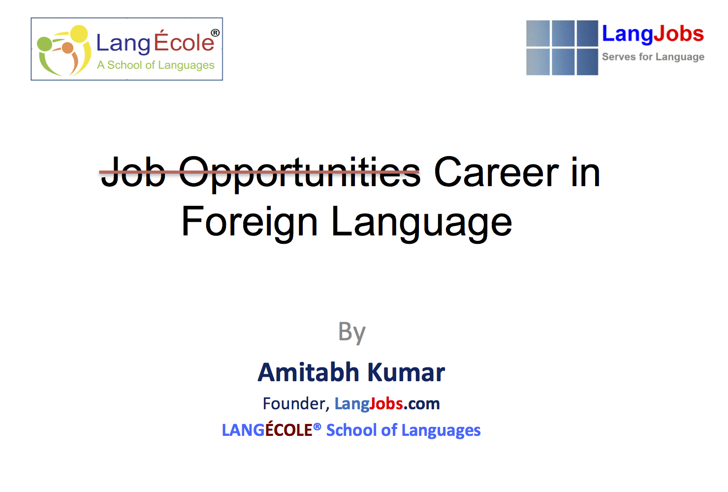 Seminar on Career in Foreign Languages