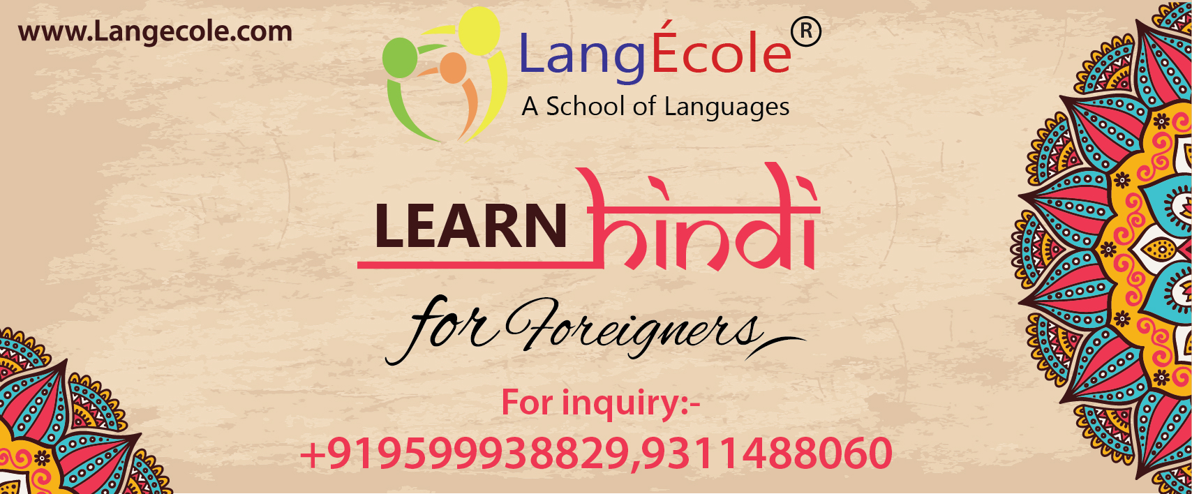 Hindi Lessons for Expats and Foreign Tourists at LangEcole, E4, Defence Colony, New Delhi
